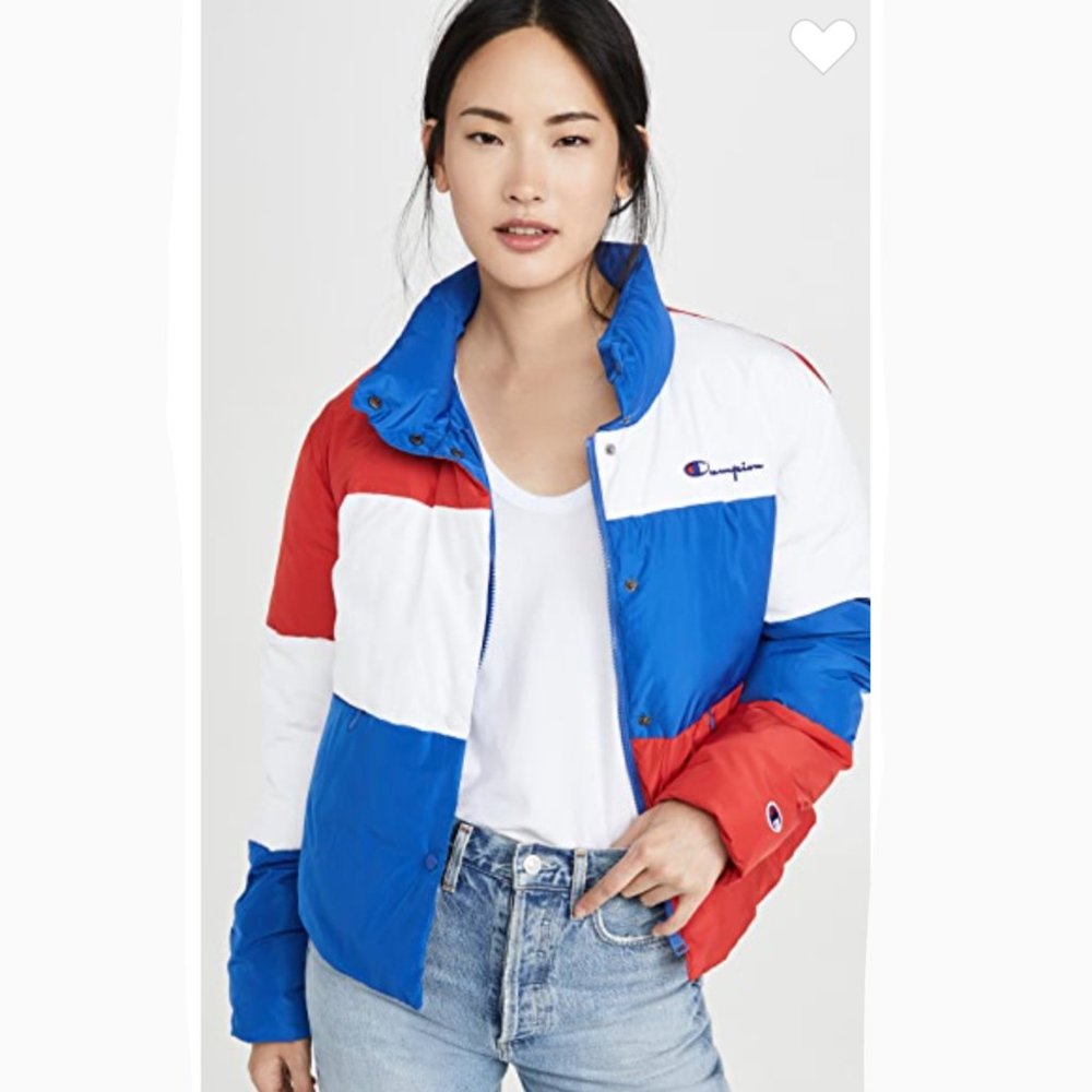 💥NWOT Champion Colorblock Surf The Web Puffer Jacket